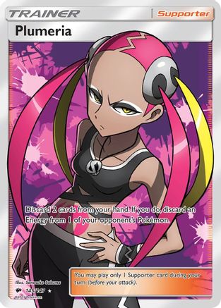 SM - Burning Shadows Plumeria (Full Art) #145