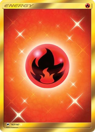 SM - Burning Shadows Fire Energy (Secret) #167