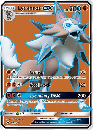 SM - Burning Shadows Lycanroc GX (Full Art) #136