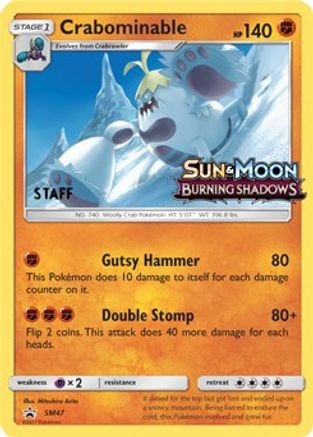 SM Promos Crabominable - SM47 (Prerelease) [Staff] #SM47