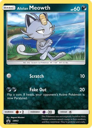 SM Promos Alolan Meowth #SM43