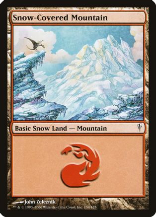 MTG Snow-Covered Mountain Coldsnap Magic the Gathering LP 