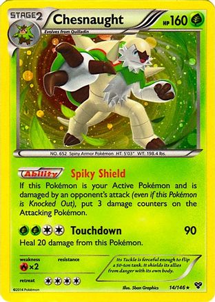 Blister Exclusives Chesnaught - 14/146 (Cosmos Holo) #014