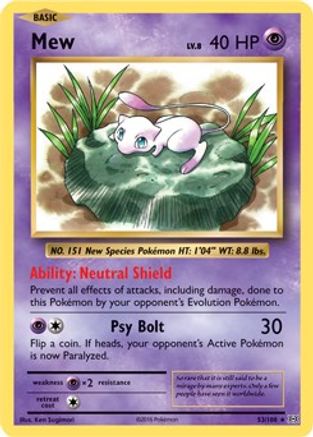 Deck Exclusives Mew - 53/108 (XY Evolutions) #053
