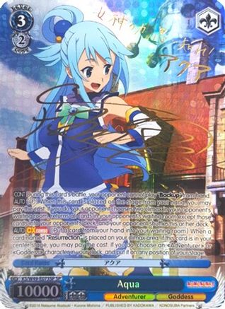 Cute Aqua KonoSuba Anime Greeting Card for Sale by slinkraz