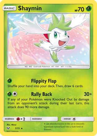 Shaymin Sky Form No. 492 - 2009 Bandai Japanese Card