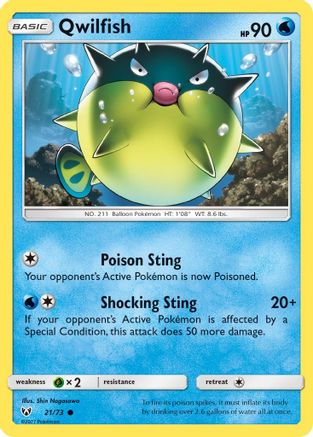Shining Legends Qwilfish #21