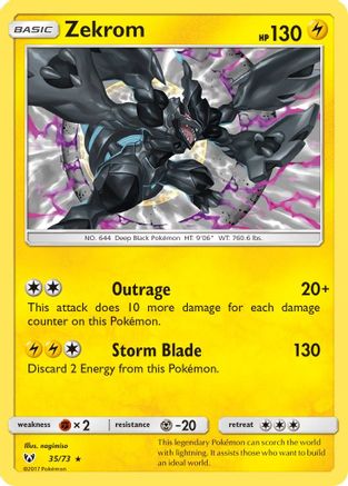 Shining Legends Zekrom #35