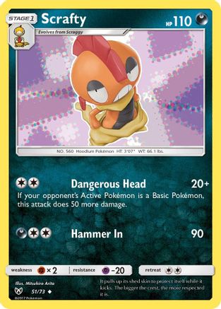 Shining Legends Scrafty #51