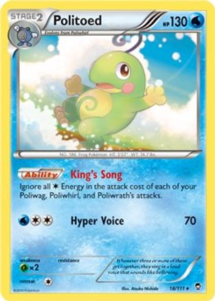 Miscellaneous Cards & Products Politoed - 18/111 (Cosmos Holo) #018