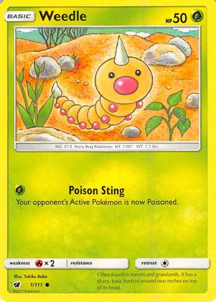 SM - Crimson Invasion Weedle #1