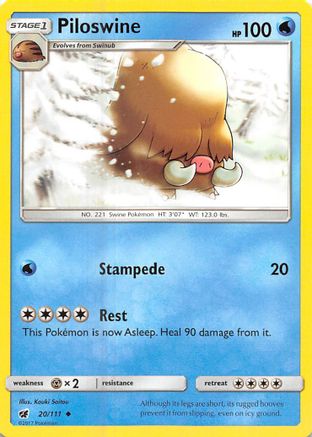 SM - Crimson Invasion Piloswine #20