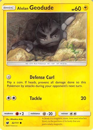 SM - Crimson Invasion Alolan Geodude #32