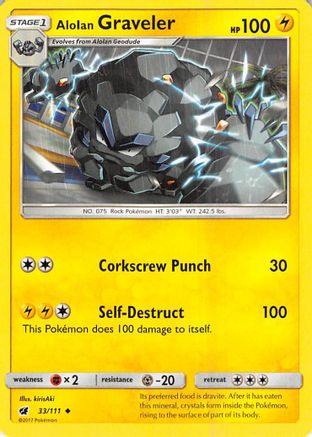 SM - Crimson Invasion Alolan Graveler #33