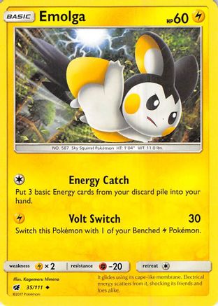 SM - Crimson Invasion Emolga #35