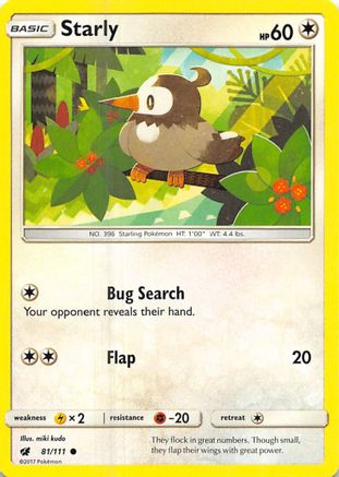 SM - Crimson Invasion Starly #81