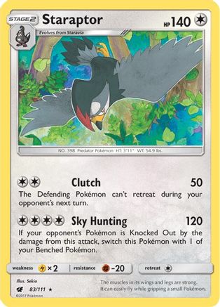 SM - Crimson Invasion Staraptor #83
