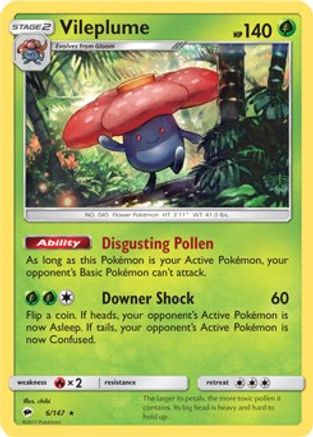 Deck Exclusives Vileplume - 6/147 (Prerelease Kit Exclusive) #006