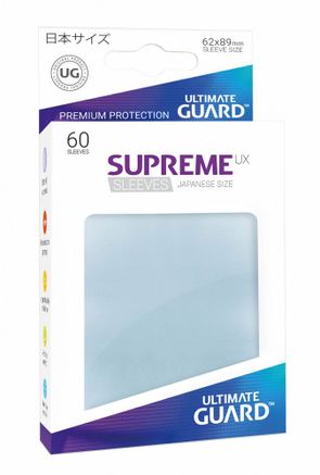 TRANSPARENT Ultimate Guard SUPREME UX Japanese Size Card Sleeves 60 