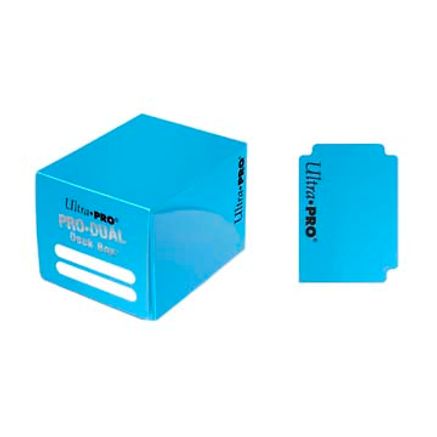 PRO Dual Light Blue Deck Box (Small) - Ultra Pro Deck Boxes - Deck Boxes