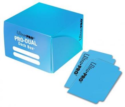 PRO Dual Light Blue Deck Box (Standard) - Ultra Pro Deck Boxes - Deck Boxes