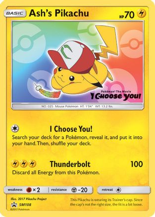 SM Promos Ash's Pikachu #SM108