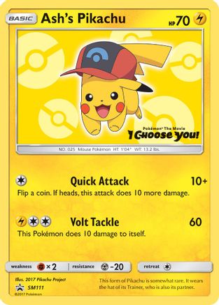 SM Promos Ash's Pikachu #SM111