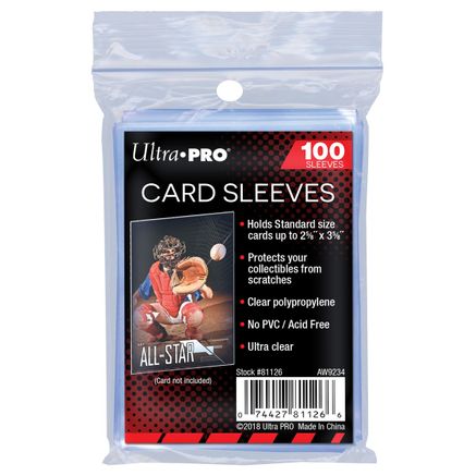 Pack of 100 for sale online Ultra PRO PRO-Fit Standard Size Deck Protectors Clear 