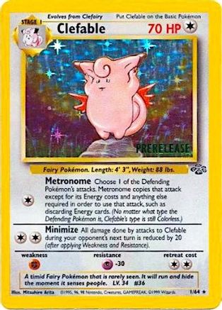 WoTC Promo Clefable (Prerelease) #01