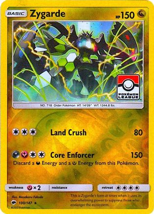 League & Championship Cards Zygarde - 100/147 (Pokemon League) #100