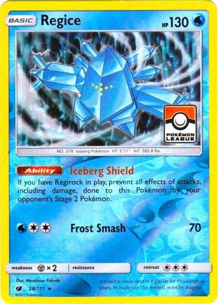 League & Championship Cards Regice - 28/111 (Pokemon League) #028