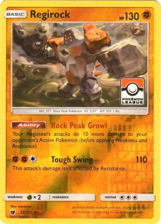 League & Championship Cards Regirock - 53/111 (Pokemon League) #053