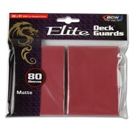 80 Premium Red Double Matte Deck Guard Sleeve Protectors for Gaming Cards 