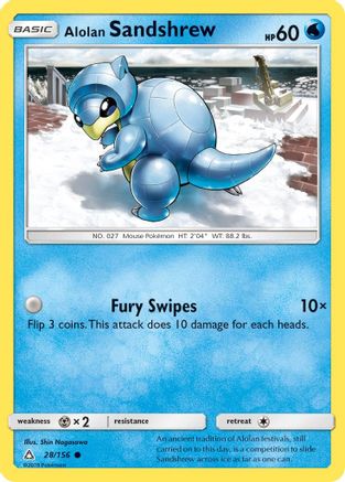 SM - Ultra Prism Alolan Sandshrew #28