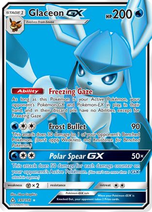 SM - Ultra Prism Glaceon GX (Full Art) #141