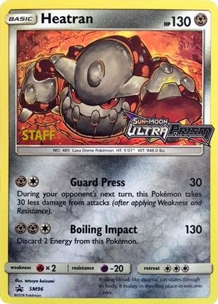 SM Promos Heatran - SM96 (Prerelease) [Staff] #SM96
