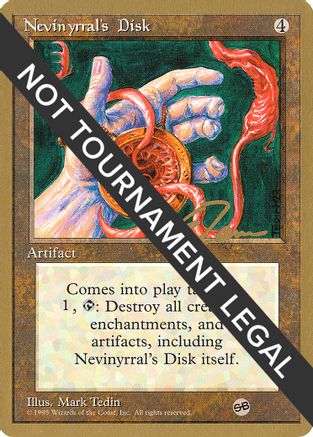 Nevinyrral's Disk - 1996 Eric Tam (4ED) (SB)