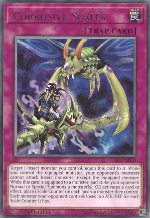 Corrosive Scales LED2-EN010 Yu-Gi-Oh Rare Card English 1st Edition Mint New 
