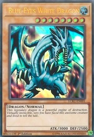 Ultra Rare 1st Edition LCKC-EN013 YuGiOh x3 Protector with Eyes of Blue