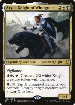 White 2/2 Vigilance #1 MTG English - Dominaria 4x Knight Token NM 