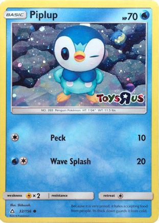 Miscellaneous Cards & Products Piplup - 32/156 (Toys R Us) #032