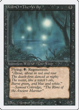 Magic The Gathering ~ 1x Will-O'-The-Wisp ~ REVISED ~ M/NM 