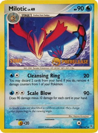Milotic - 70/147 (Prerelease) [Staff] 70 Nintendo Black Star Promos Pokémon card