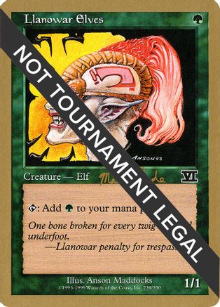 Llanowar Elves - 1999 Matt Linde (6ED)