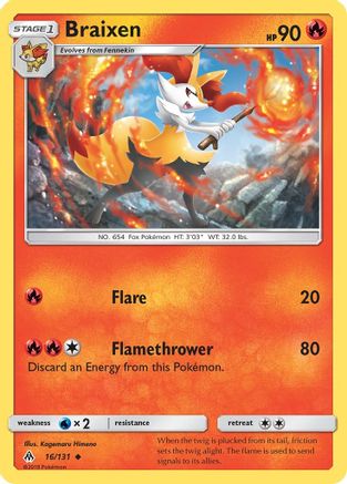 SM - Forbidden Light Braixen #16