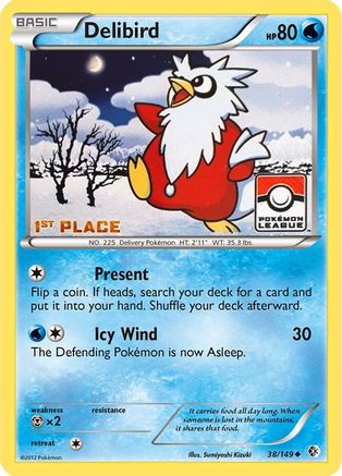 League & Championship Cards Delibird - 38/149 (Pokemon League) [1st Place] #038
