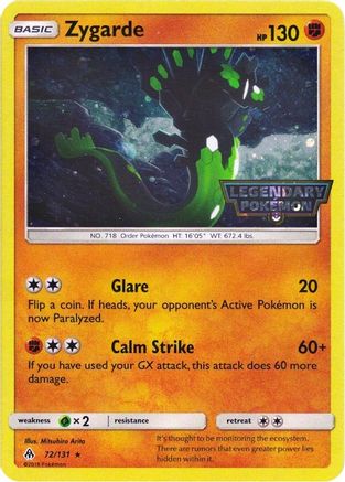 Miscellaneous Cards & Products Zygarde - 72/131 (Cosmos Holo) #072