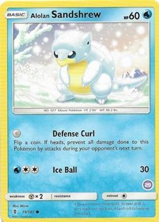 Alolan Sandshrew (29) 19 SM Trainer Kit: Alolan Sandslash & Alolan Ninetales Pokémon card