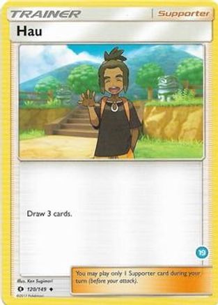 Hau (19) (Alolan Ninetales Half-Deck) 120 SM Trainer Kit: Alolan Sandslash & Alolan Ninetales Pokémon card
