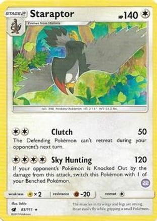 Staraptor (22) 83 SM Trainer Kit: Alolan Sandslash & Alolan Ninetales Pokémon card